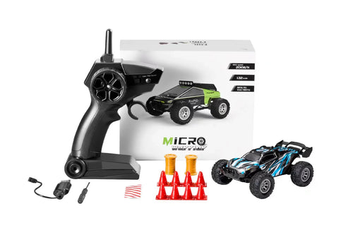 Mini camion RC 1:32 tout-terrain vert camouflage, avec accessoires inclus - VortexRacing