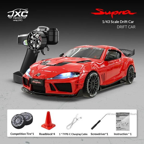 Mini Supra RC 1:43 rouge avec accessoires inclus - VortexRacing
