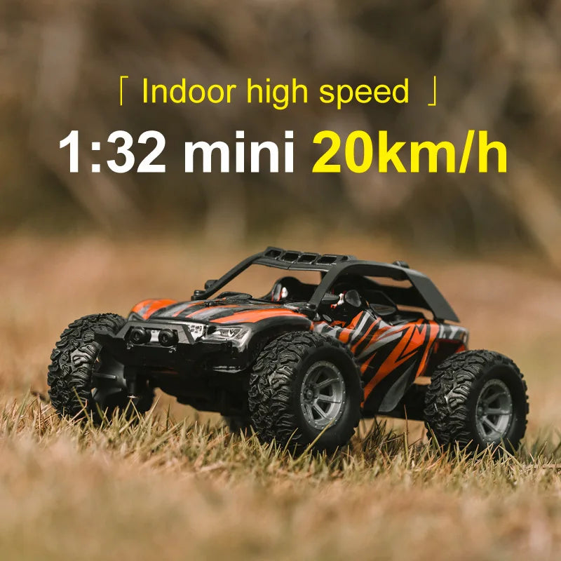 Mini camion RC 1:32 tout-terrain orange - VortexRacing